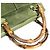 Borsa a spalla Gucci Vintage Bamboo in camoscio Verde - vista 12