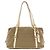 Prada Logo Tote Bag in Canvas Brown Cream