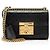 Padlock Bolso de hombro pequeño Gucci Guccissima de piel con candado Negro