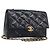 CHANEL Matelasse Chain Shoulder Bag Lamb Skin Black Gold Tone CC