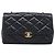 CHANEL Matelasse Chain Shoulder Bag Lamb Skin Black Gold Tone CC - vista 13