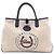 Longchamp Le Roseau Tote Bag Weiß Marineblau