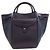 Bolso a rayas Delvaux Negro Azul Azul marino