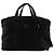 Double Borsa Boston Prada in nylon nero