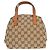 Gucci Zip Around Bowling GG Canvas Mini Beige