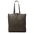 Prada Große Tote Bag mit Dreiecks-Logo-Plakette Anthrazitgrau