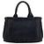 Borsa 2-Way Prada Canapa Mini Nero - vista 2