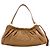 Bolso de hombro Miu Miu Logo Castaño