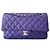 Timeless Borsa Chanel Classic Medium Flap Pelle Matelassé Viola Porpora