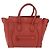 Céline Celine Luggage Suede Mini Rosso