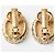 Pendientes de clip Christian Dior negros y dorados - vista 4