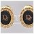 Pendientes de clip Christian Dior negros y dorados - vista 6
