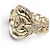 Anel banda Chanel banhado a ouro com marca Coco Dourado - vista 2