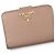 Saffiano Carteira Prada Bi-Fold em Pink Beige Bege - vista 3