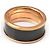 Hermès Anel Hermes Uni MM H Diamant Band Ring Preto Dourado - vista 3