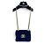 Chanel Mini Square Chevron Classic Flap Bag marineblauer Samt - Ansicht 4