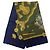 Hermès Foulard Hermes Carre 90 LES TAMBOURS Multicolore Blu navy - vista 6