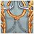 Hermès Foulard Hermes Carre 90 Brides et Destin Blu Multicolore - vista 3