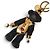 Prada Keyring with Bear Trick Lucky Star Robot Black Golden