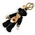 Prada Keyring with Bear Trick Lucky Star Robot Black Golden - view 4