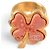 Anel banda Chanel Coco Mark com motivo de flor Rosa Dourado - vista 2