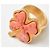 Anel banda Chanel Coco Mark com motivo de flor Rosa Dourado - vista 3