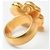 Anel banda Chanel Coco Mark com motivo de flor Rosa Dourado - vista 4