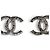 Chanel Silver Stud Earrings Silvery