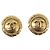 Chanel Vintage CC Round Clip-On Metal Small D'oro - vista 2