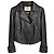 Fendi Giacca Biker in Pelle Nera e Velluto Zucca Marrone Nero