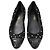Chanel Ballerine in camoscio nero con punta perla