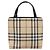 Bolso de mano BURBERRY Nova Check PVC Beige Silver Auth 205321 Plata - vista 2