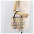 Bolso de mano BURBERRY Nova Check PVC Beige Silver Auth 205321 Plata - vista 23