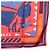 Hermès Pañuelo HERMES Carre 90 "PUZZLE" Seda Naranja Auth 206427M - vista 10