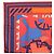 Hermès Pañuelo HERMES Carre 90 "PUZZLE" Seda Naranja Auth 206427M - vista 2
