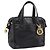 Borsa Christian Dior in pelle nera e oro Auth 205255A