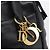 Borsa Christian Dior in pelle nera e oro Auth 205255A - vista 10