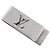 LOUIS VUITTON Bill Clip Money Clip metallo Silver LV Auth 206944