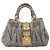 Miu Miu Matelassé Handtasche Leder 2way Grau Gold Auth 167719M Braun Golden - Ansicht 13