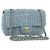 CHANEL Chanel 19 Dixneuf Borsa a tracolla con catena in tweed blu e oro CC Auth BA16208SM Blu chiaro