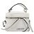 Sac à épaule Vanity Miu Miu en cuir 2 voies Blanc Argent Auth 206320A Argenté
