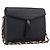 Bally Schultertasche mit Kette aus Leder Schwarz Gold Authentisch 206785A Golden