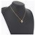 Colar Christian Dior Metal Tom Dourado Auth 206833 - vista 15