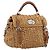 Borsa a Mano Miu Miu Raffia 2way Brown Silver Auth 167658M Marrone Argento