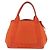 Borsa Balenciaga Navy Cabas S Tote Bag Canvas Orange Silver 339933 Auth BA16102 Argento Arancione - vista 3