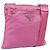 Bolsa de Ombro PRADA Nylon Rosa Prata Auth 207599A