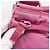 Bolsa de Ombro PRADA Nylon Rosa Prata Auth 207599A - vista 9