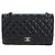 Borsa a tracolla CHANEL Matelasse 30 Chain in pelle d'agnello nera e argento CC Auth 200505SAM Nero - vista 13