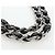 Borsa a tracolla CHANEL Matelasse 30 Chain in pelle d'agnello nera e argento CC Auth 200505SAM Nero - vista 8
