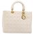 Borsa Christian Dior Canage Pelle Bianco Oro Auth bs37499 - vista 13